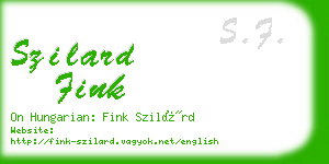 szilard fink business card